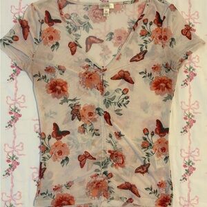 J for Justify Cream Fitted Wrap T-Shirt